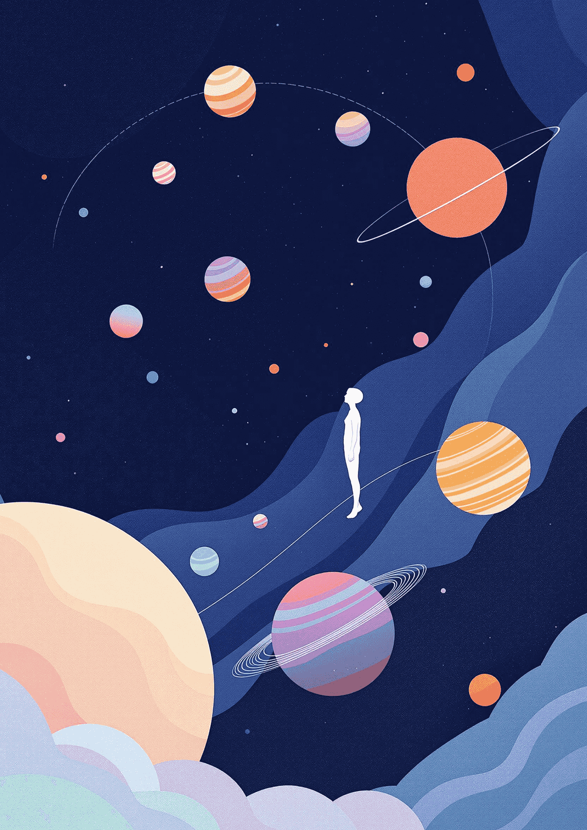 Celestial Drift - Wall Art Print