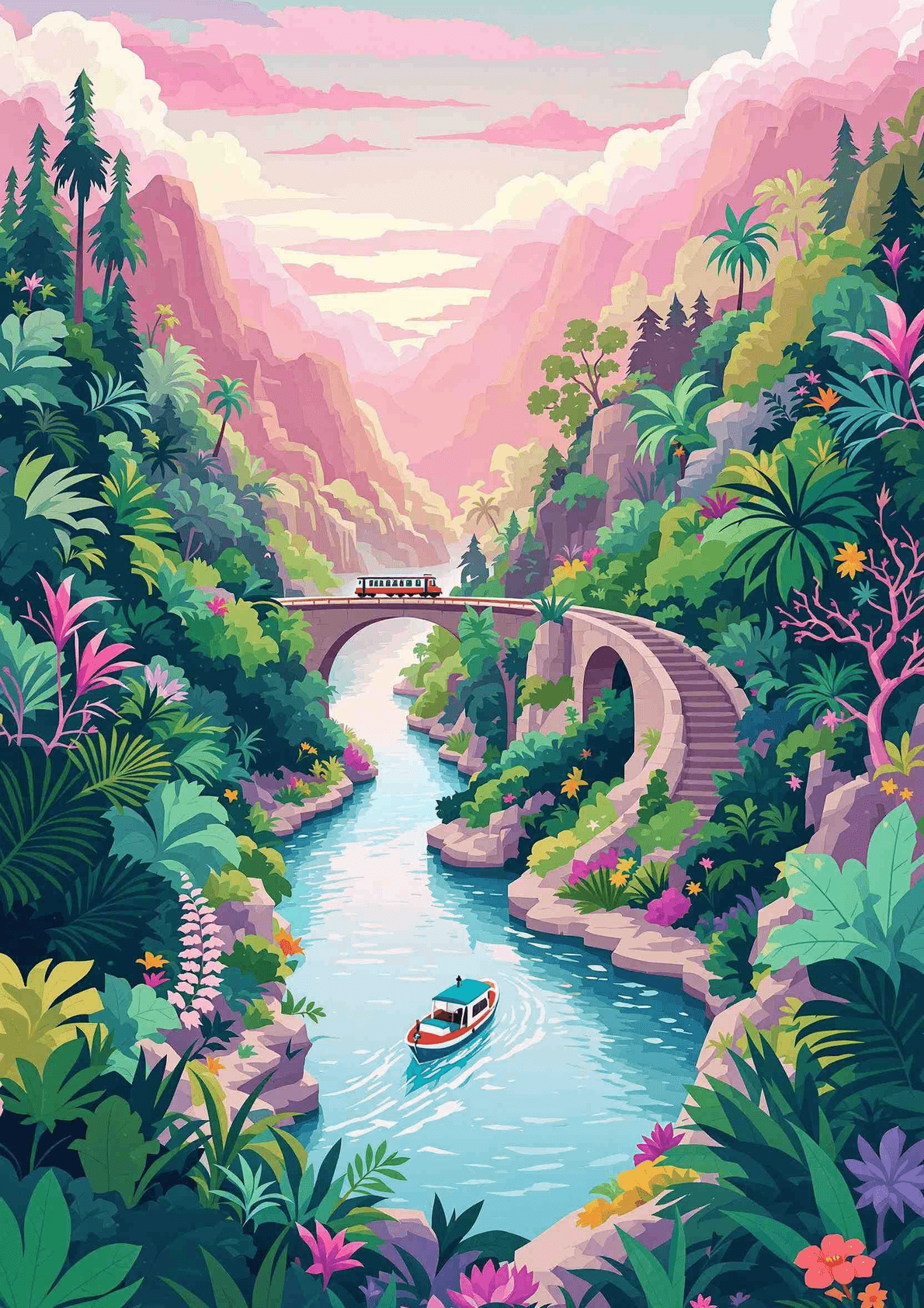 Serenade of Tranquil Tropics - Wall Art Print