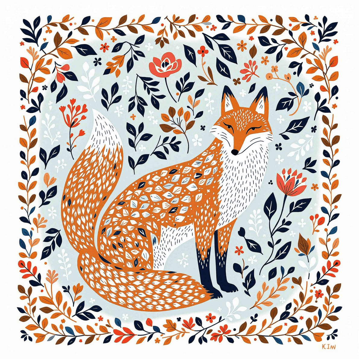 Folklore Fox Reverie - Wall Art Print