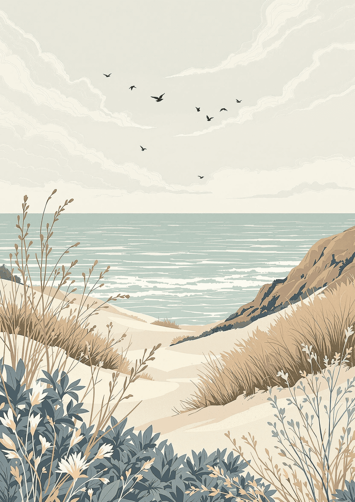 Coastal Serenade - Wall Art Print