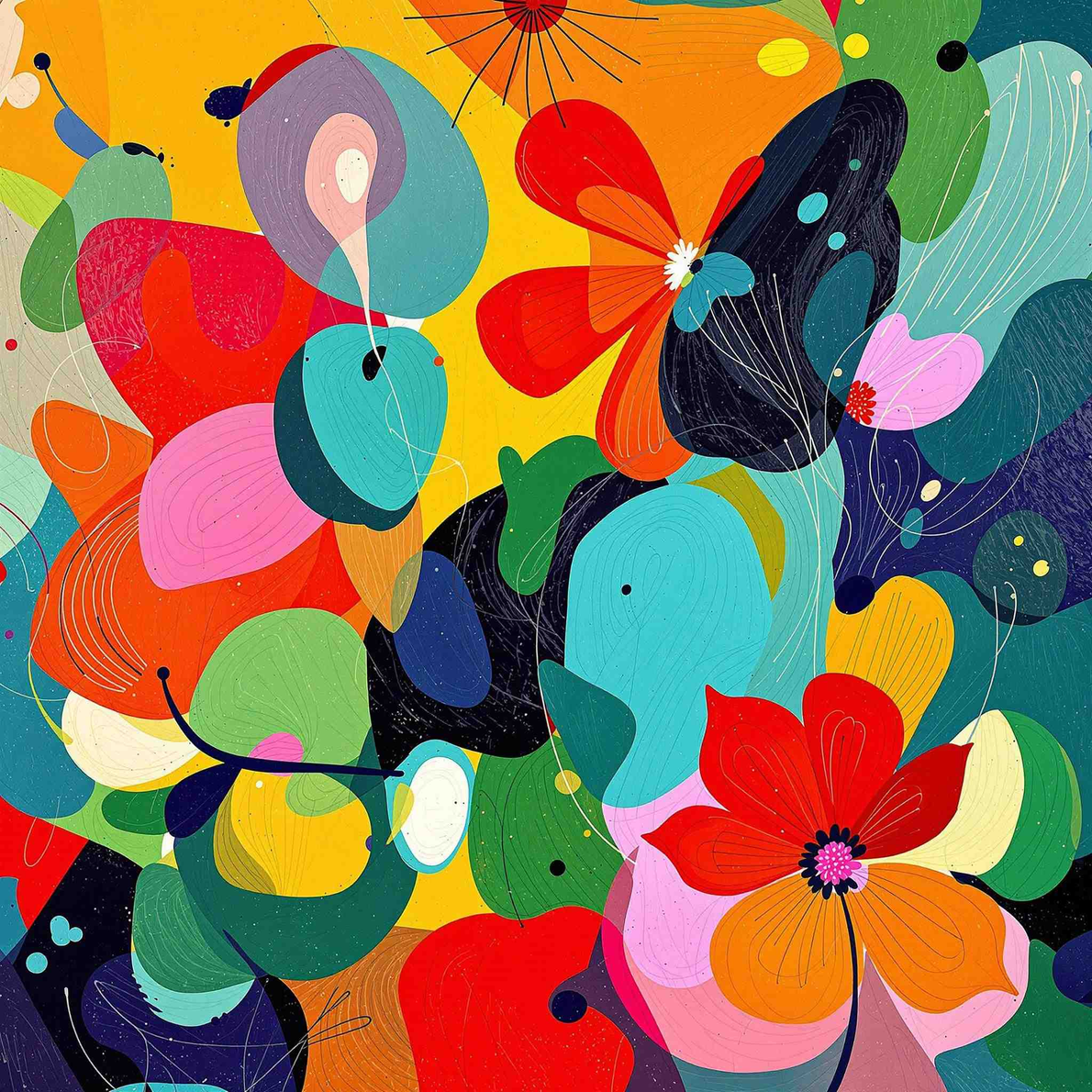 Joyful Whirl of Nature - Wall Art Print