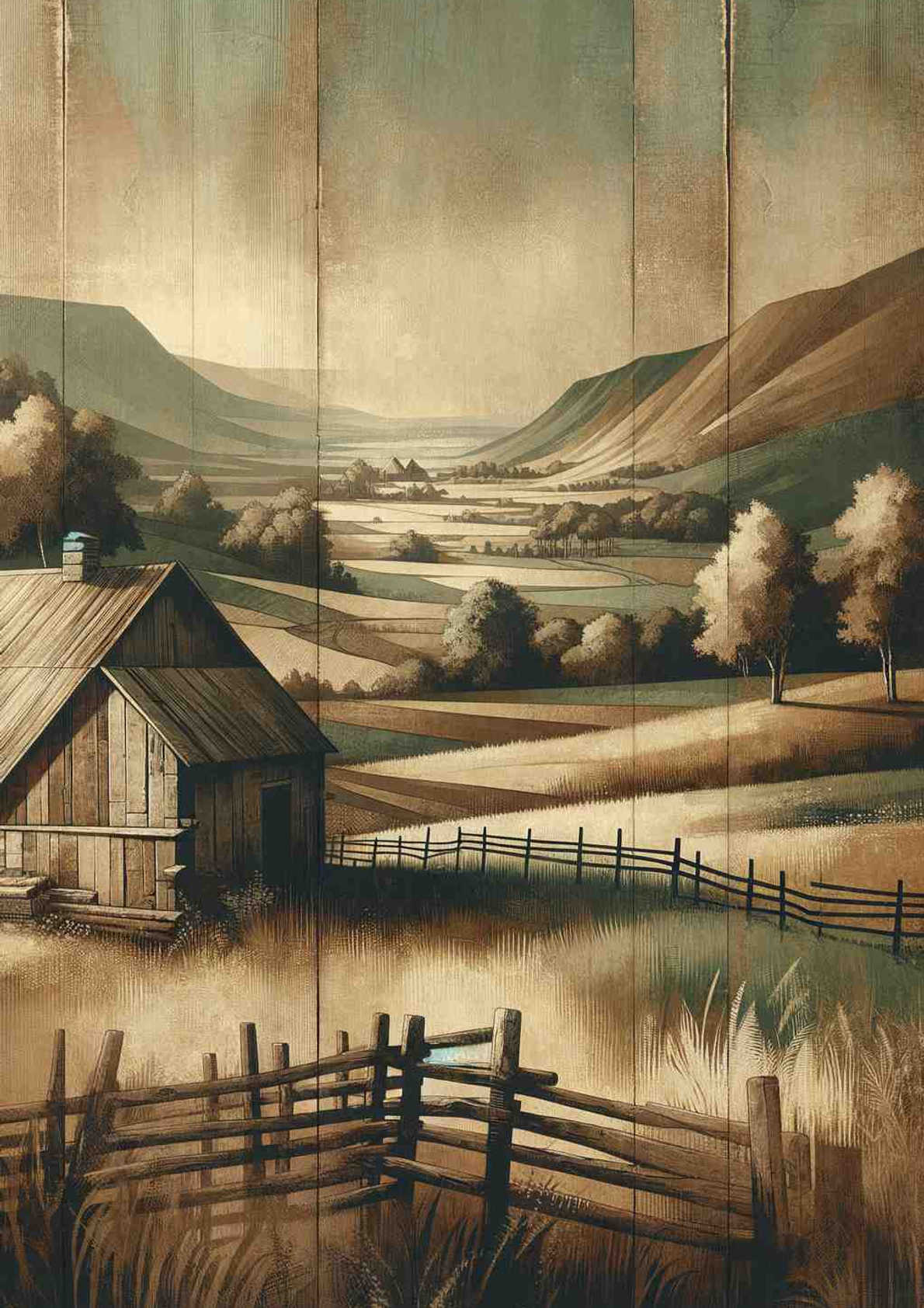 Rustic Reverie - Wall Art Print