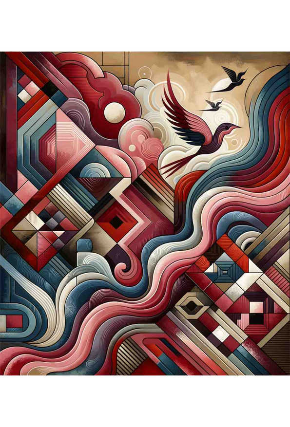 Sunset Serenade in Abstract - Wall Art Print
