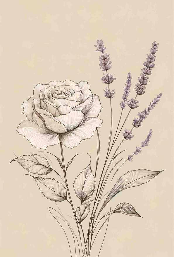 Elegant French Botanical Blossom - Wall Art Print