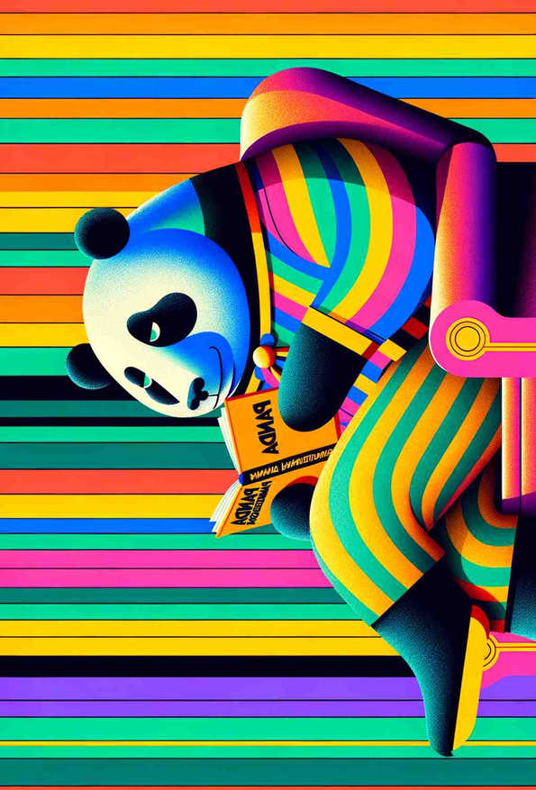 Bear with Panda Pandemonium - Wall Art Print