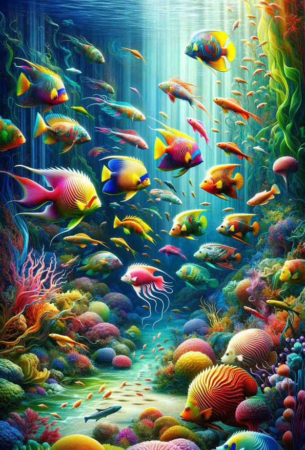 Vibrant Underwater Oasis - Wall Art Print