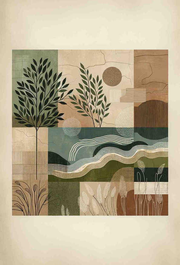 Whispers of Nature: An Abstract Harmony - Wall Art Print