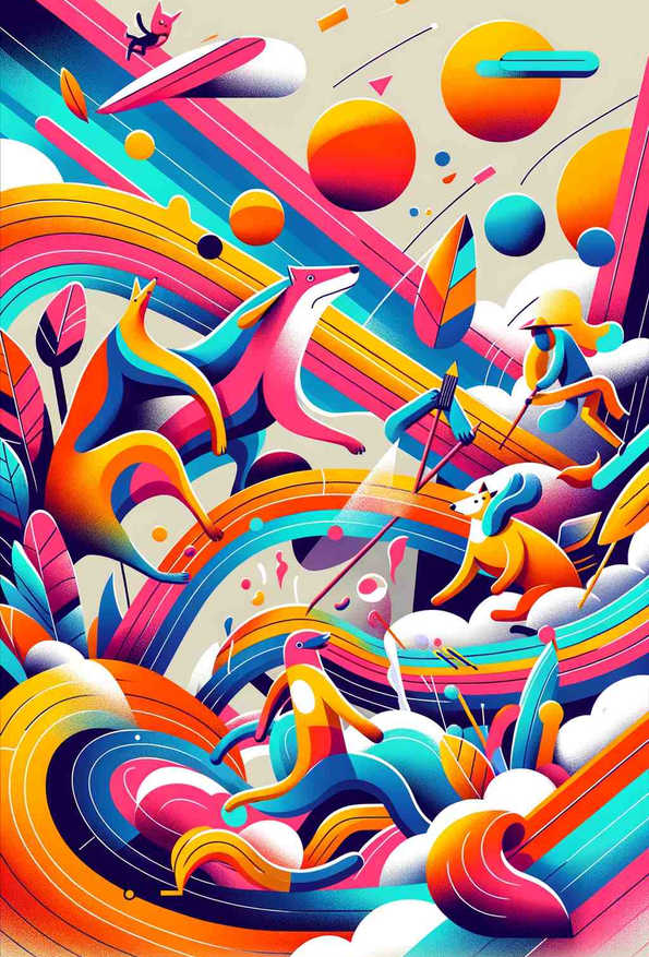 Whimsical Wildlife Carnival - Wall Art Print