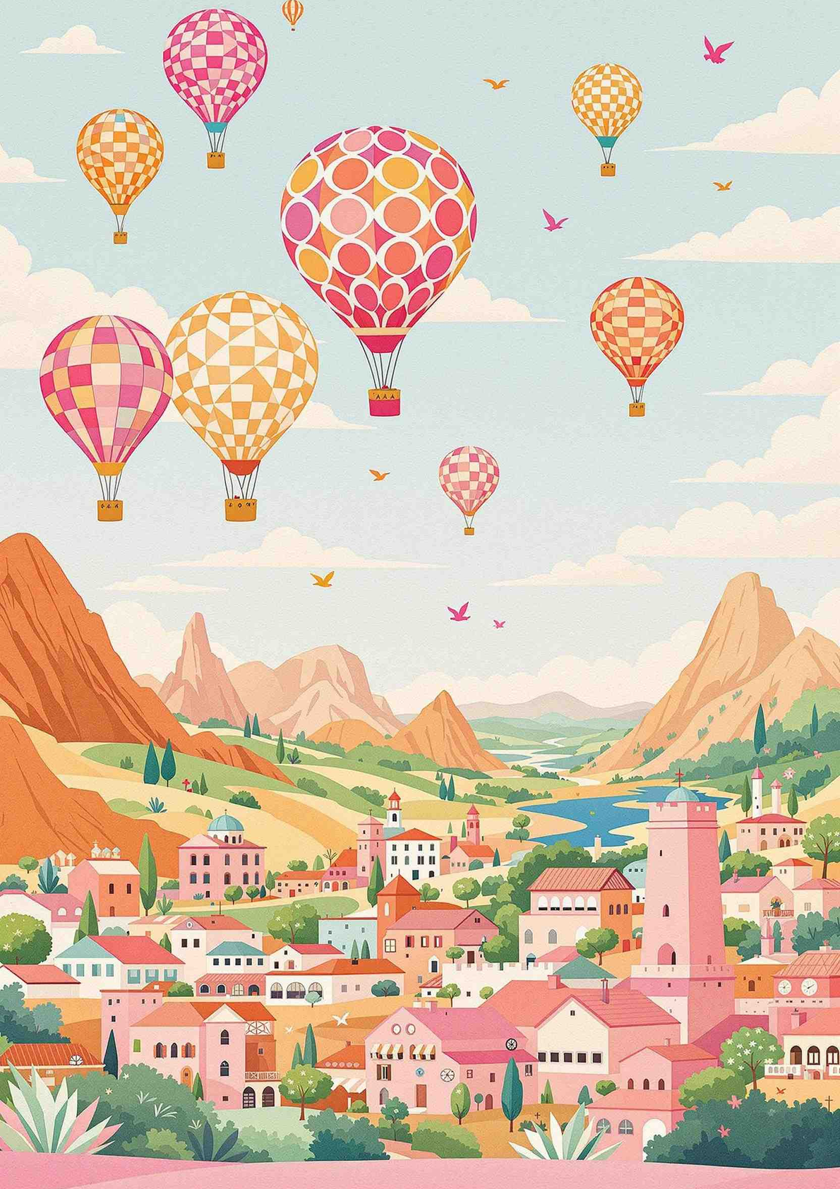 Balloons Over Bliss - Wall Art Print
