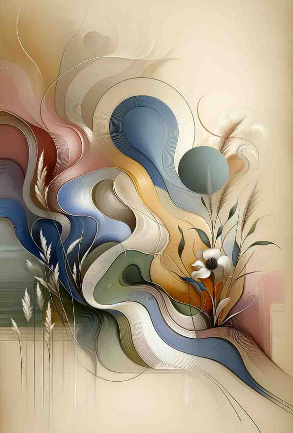 Elegance in Pastel Serenity - Wall Art Print