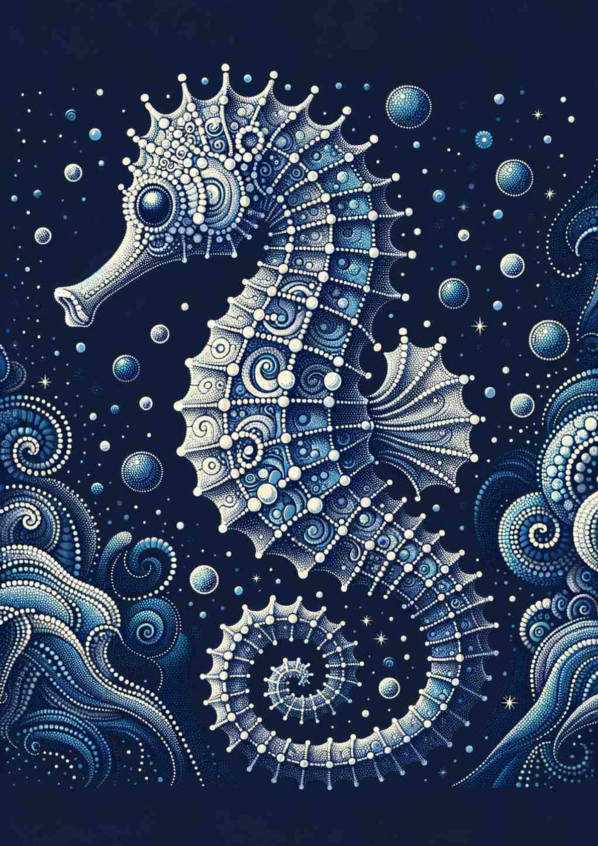 Celestial Seahorse - Wall Art Print