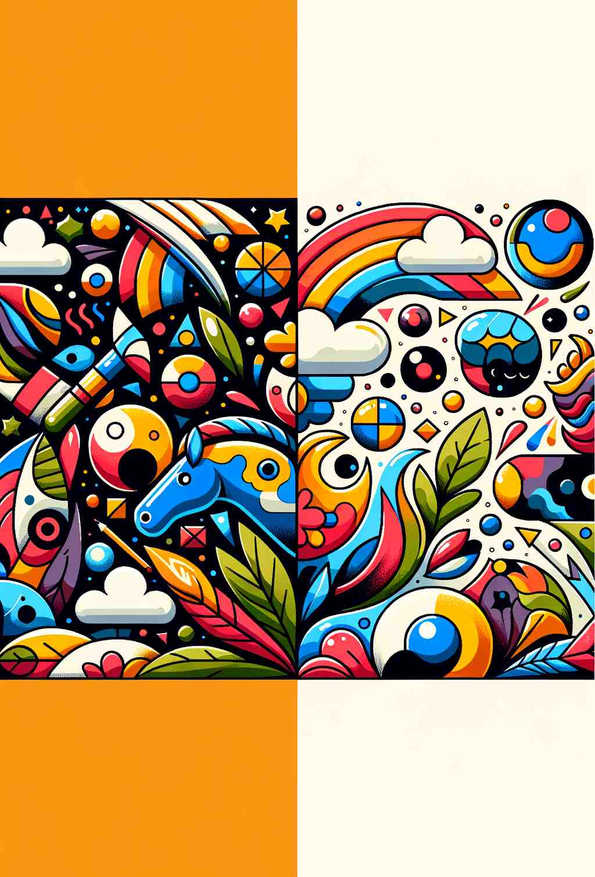 Unified Whimsy: A Modern Harmony - Wall Art Print
