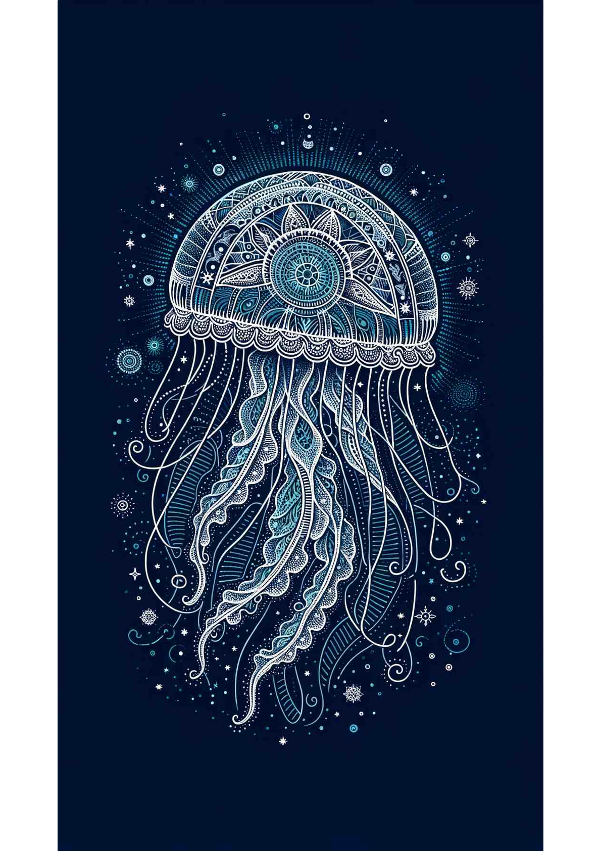 Renaissance Reverie: The Celestial Jellyfish - Wall Art Print