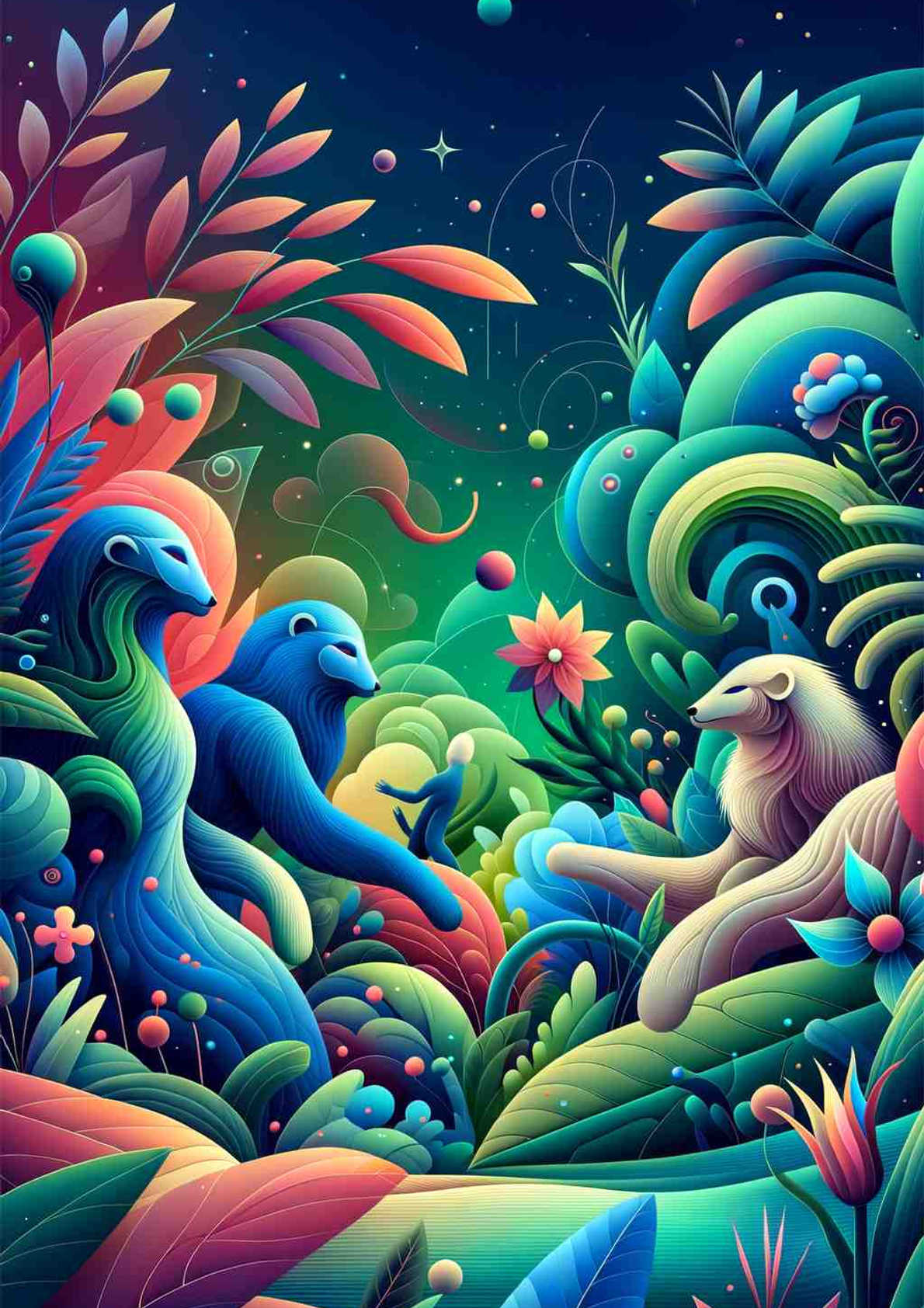 Dreamlike Jungle Odyssey - Wall Art Print