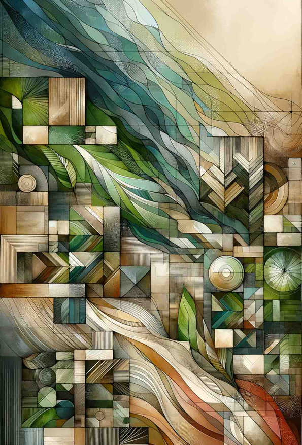 Harmony in Geometric Nature - Wall Art Print