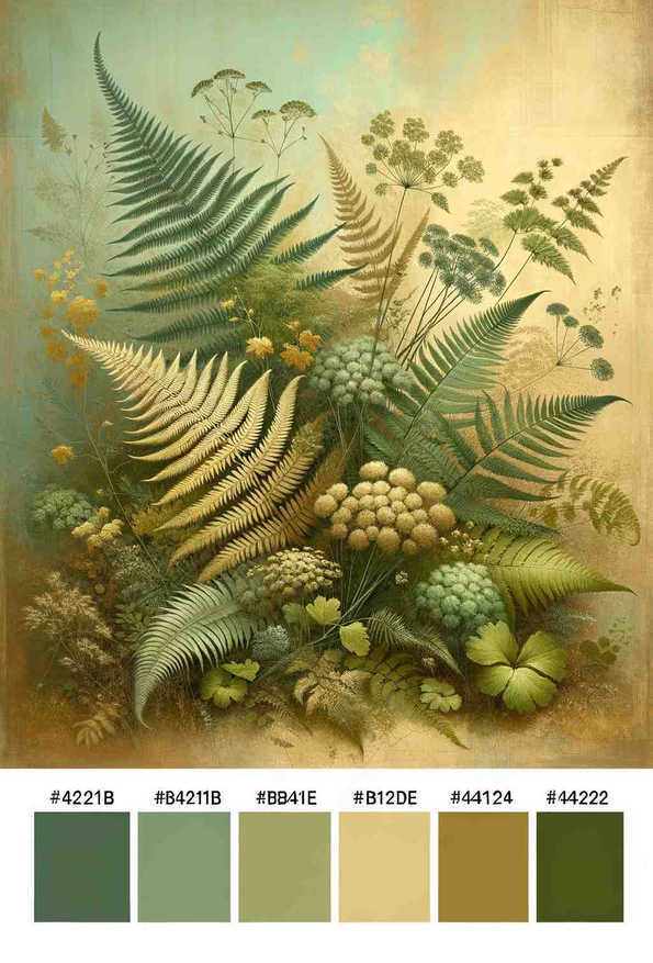 Nostalgic Botanical Harmony - Wall Art Print