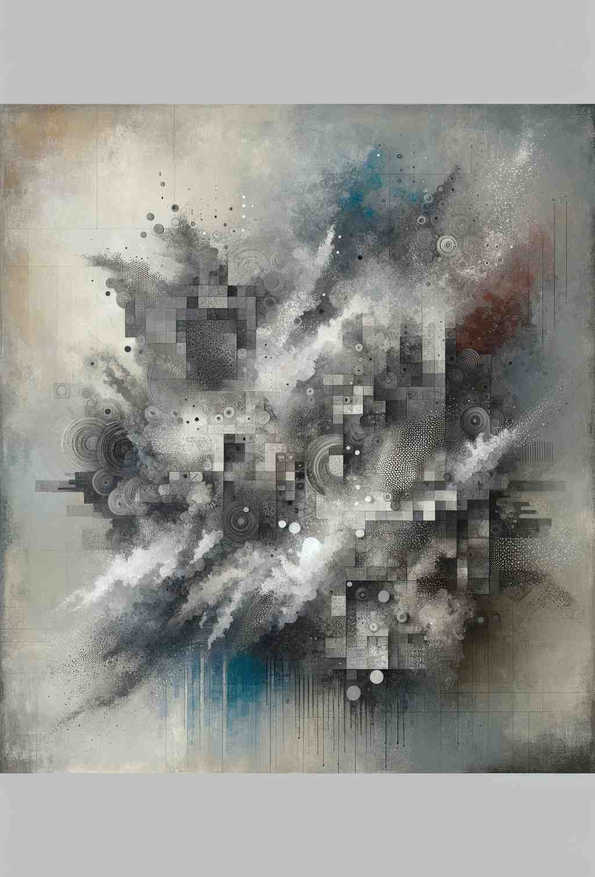 Textured Grey Abstraction - Wall Art Print