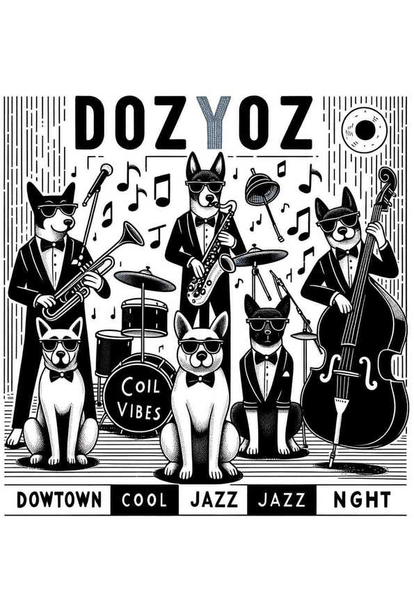 Cool Vibes: Downtown Jazz Dogs - Wall Art Print