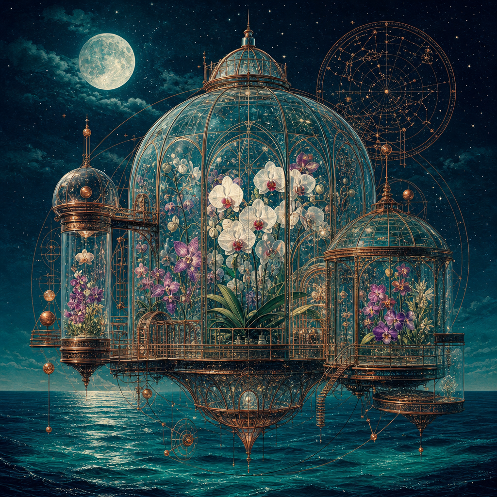 Surreal Botanical Observatory - Wall Art Print
