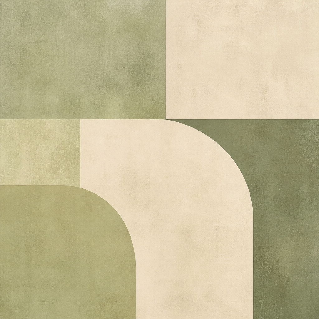 Soft Sage Abstract Blocks - Wall Art Print