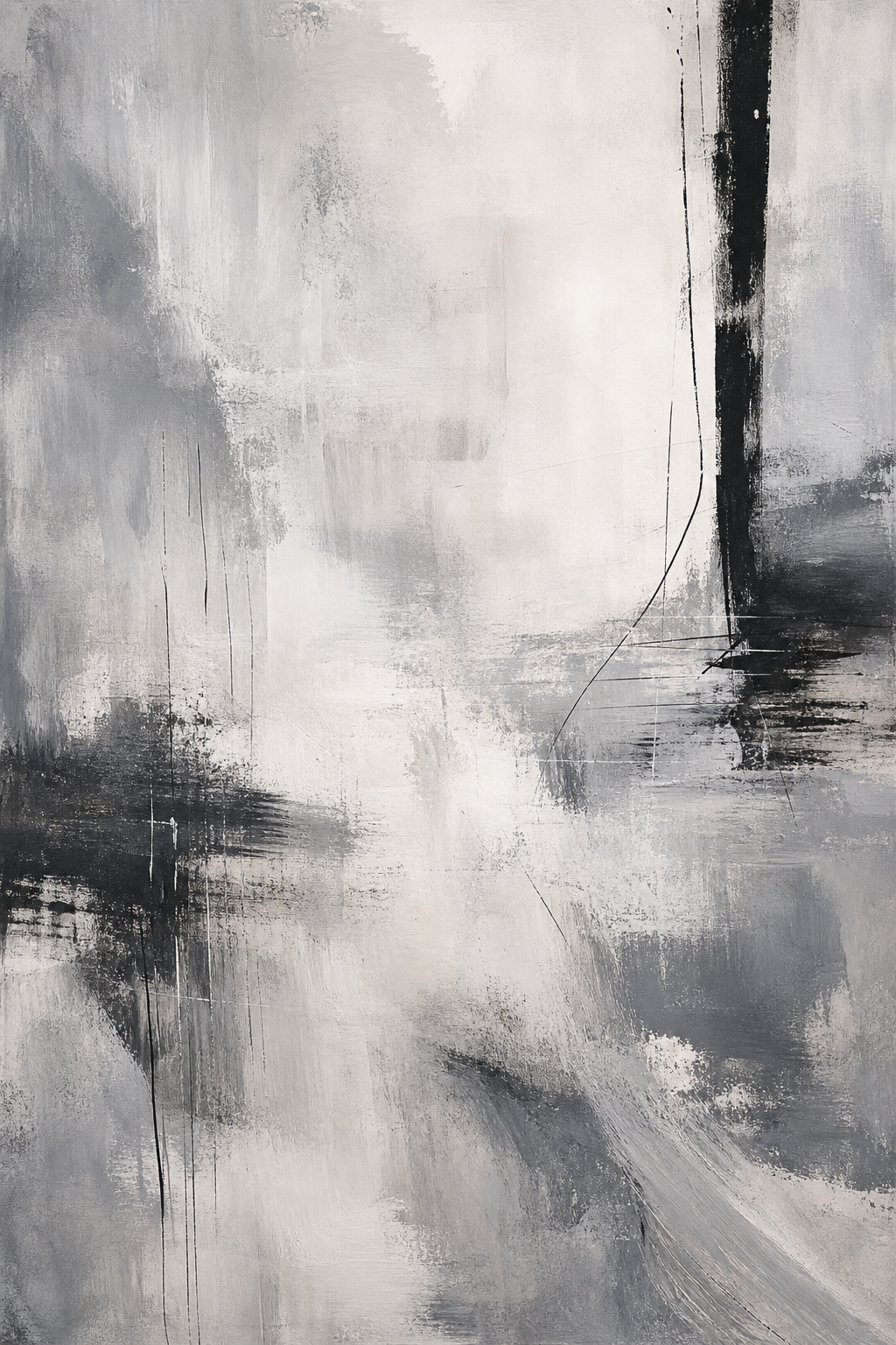 Textured Grey Abstract Art - Wall Art Print