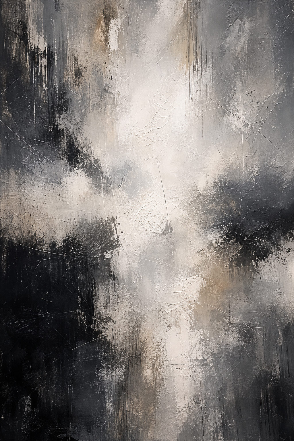 Moody Monochrome Abstraction - Wall Art Print