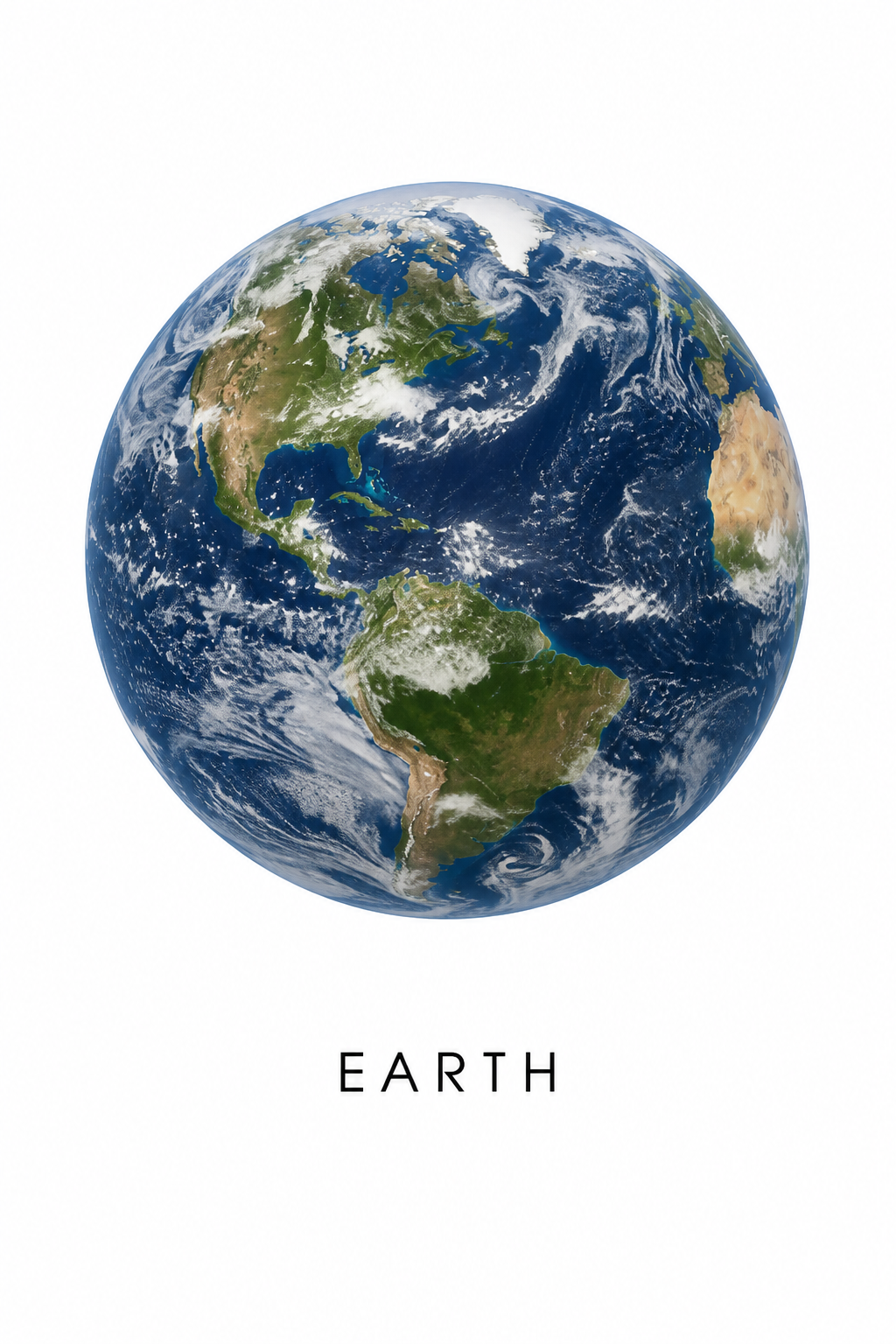 Minimalist Earth Illustration - Wall Art Print