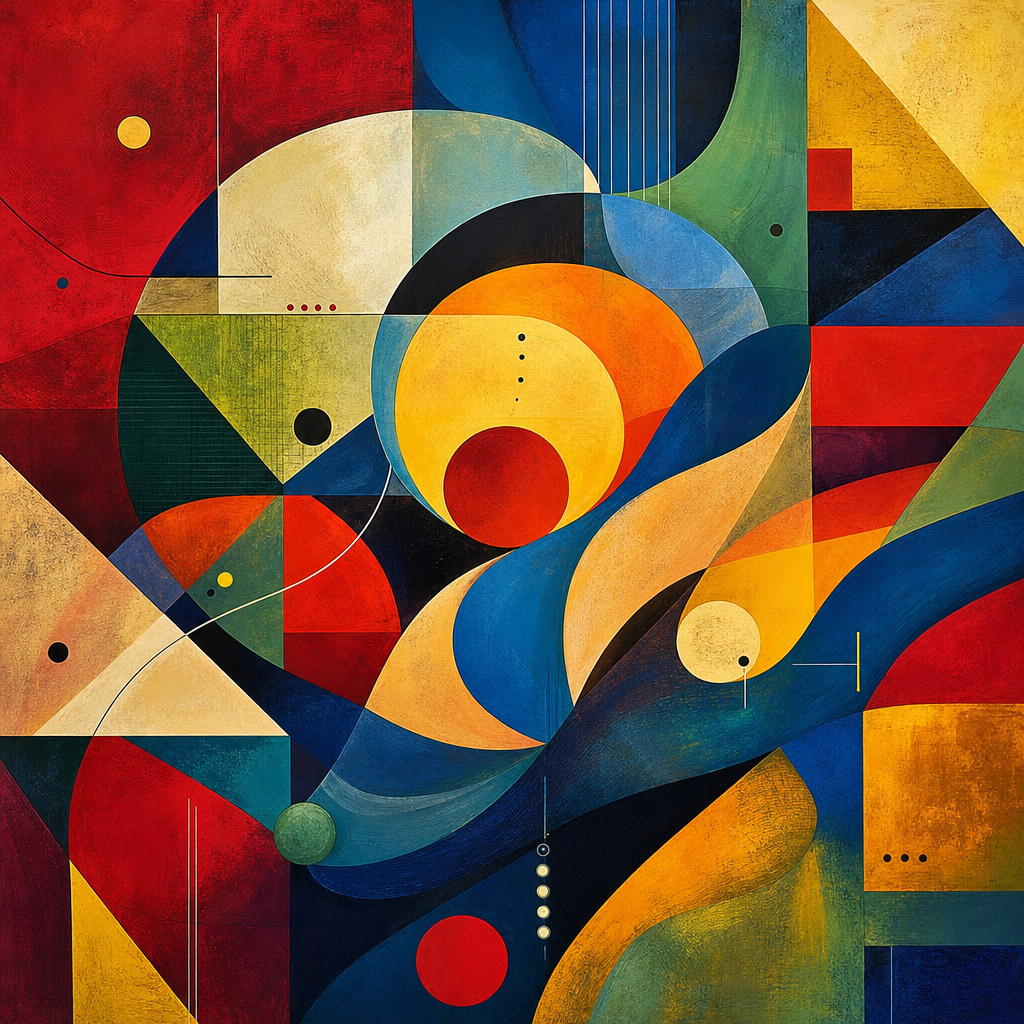 Vibrant Geometric Harmony - Wall Art Print
