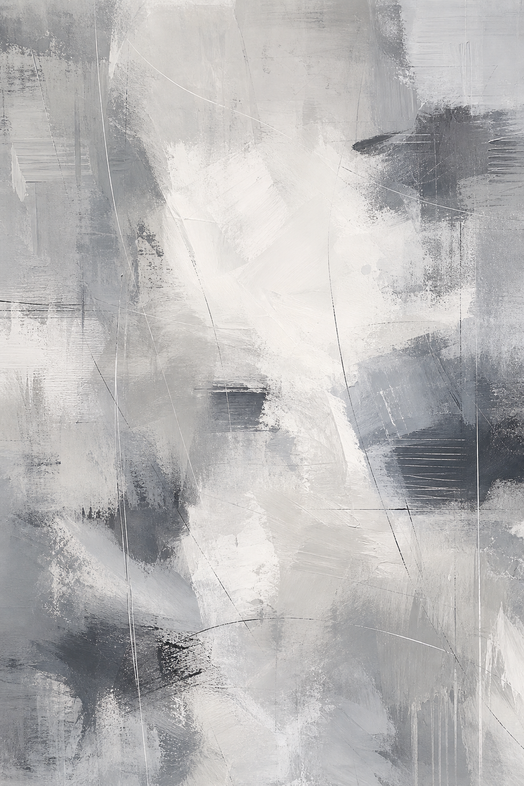 Layered Grey Abstract - Wall Art Print