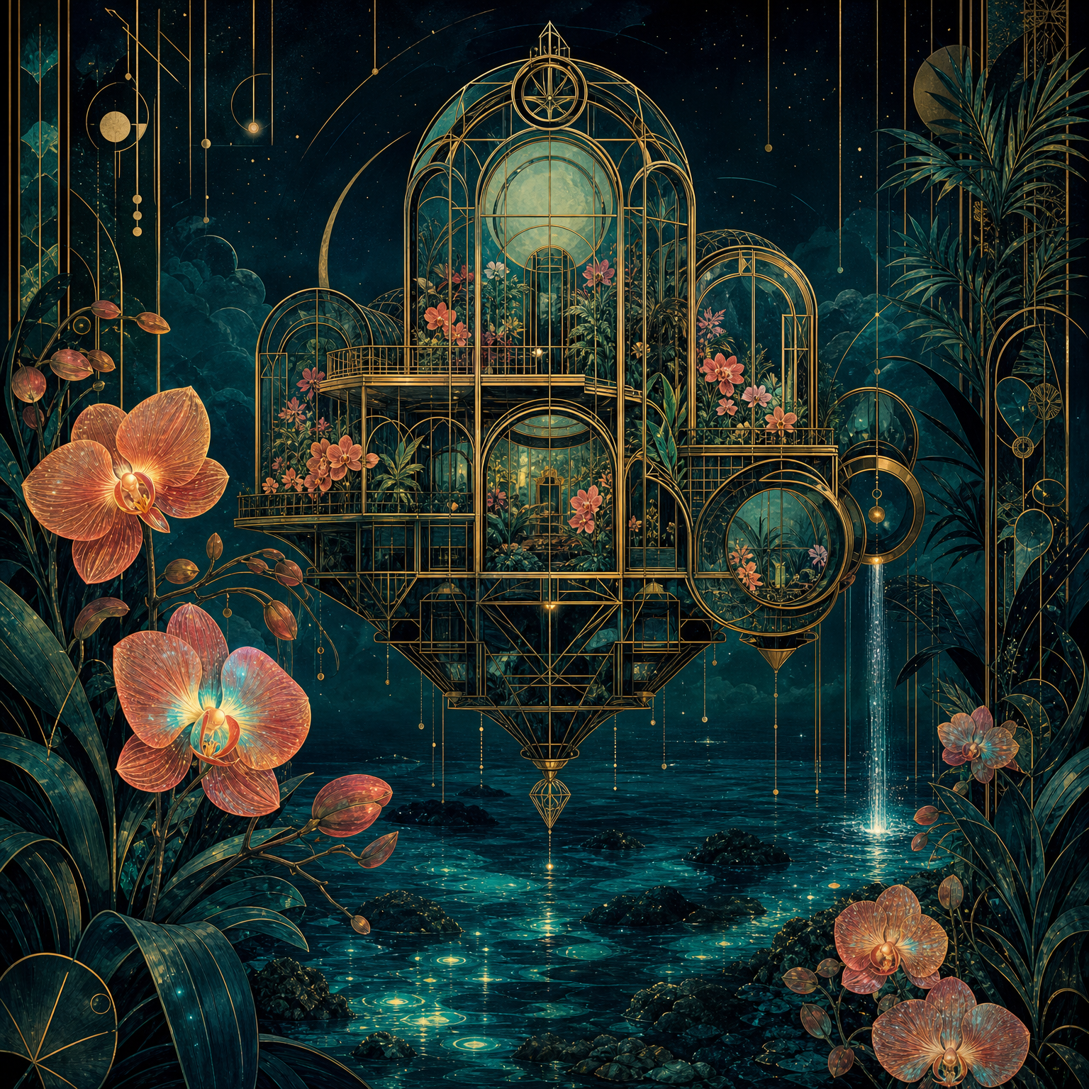 Floating Glass Conservatory - Wall Art Print